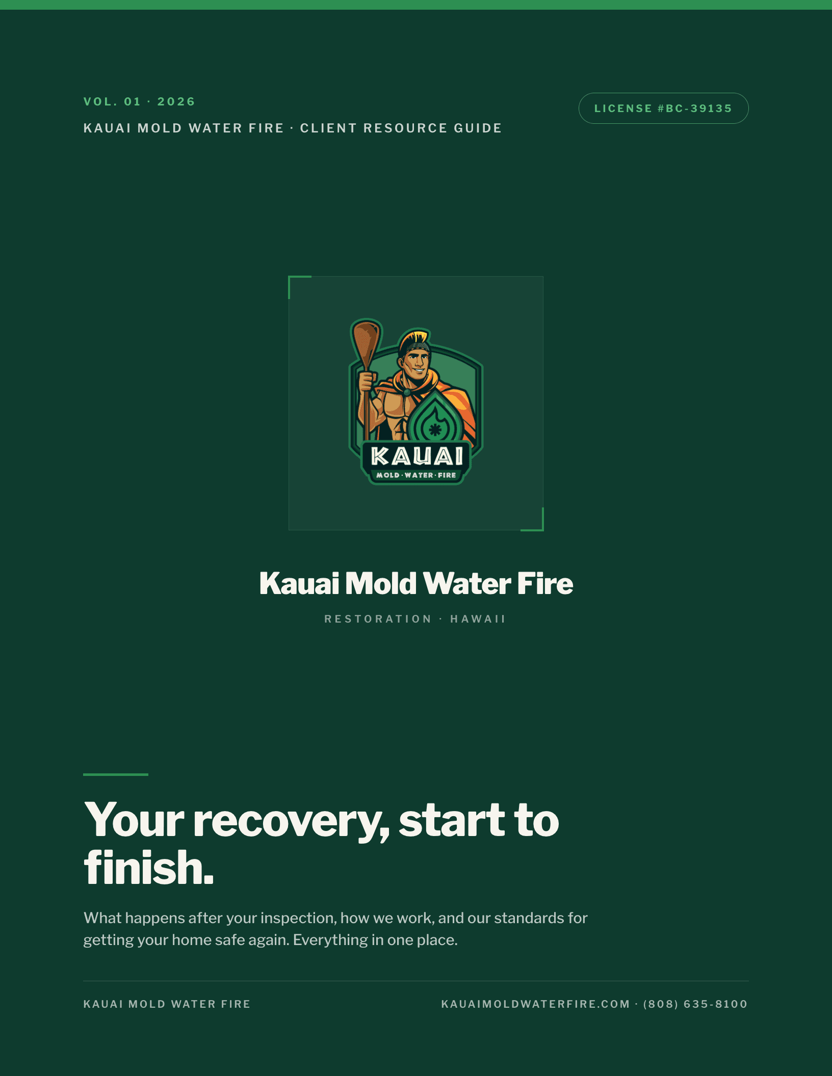 Kauai Mold Water Fire Client Resource Guide — cover preview