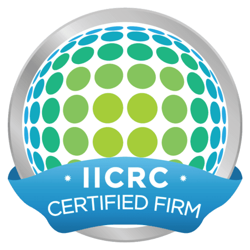 IICRC certification seal for water and mold restoration standards